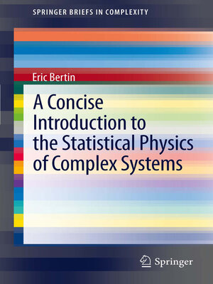 cover image of A Concise Introduction to the Statistical Physics of Complex Systems